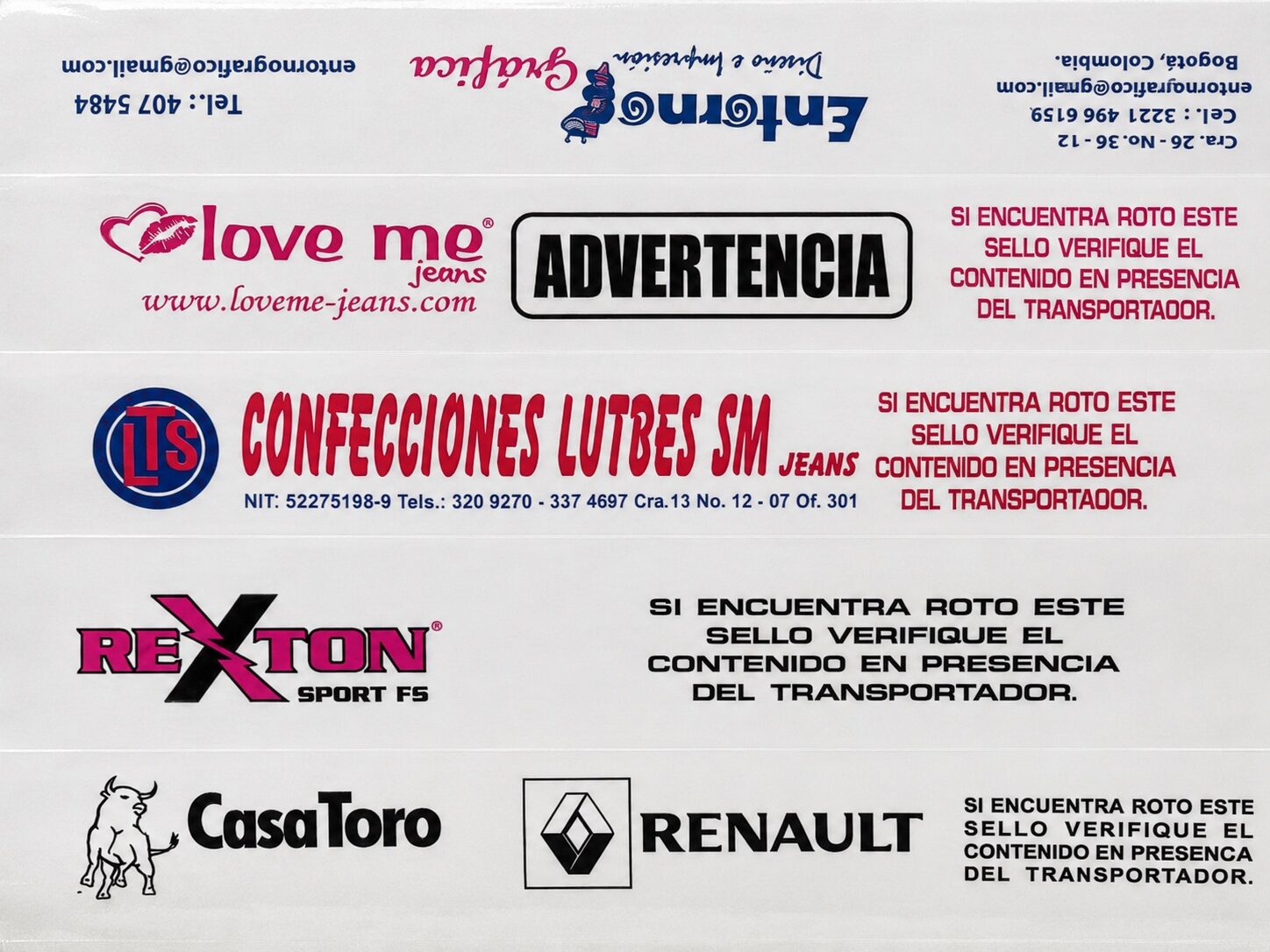 Variedad de Cintas Personalizadas